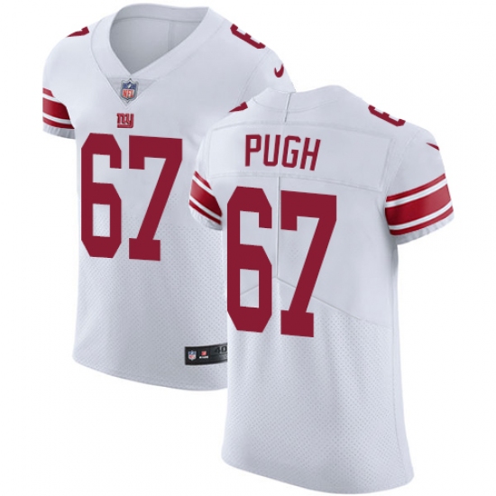 Men's Nike New York Giants 67 Justin Pugh White Vapor Untouchable Elite Player NFL Jersey