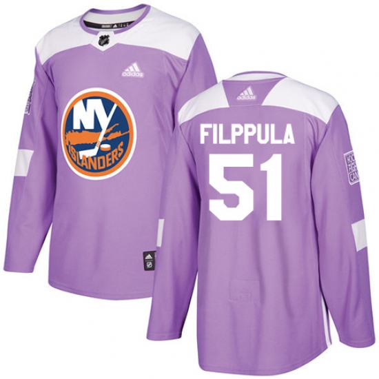 Youth Adidas New York Islanders 51 Valtteri Filppula Authentic Purple Fights Cancer Practice NHL Jersey