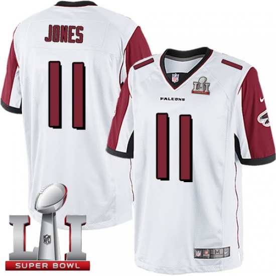 Youth Nike Atlanta Falcons 11 Julio Jones Elite White Super Bowl LI 51 NFL Jersey