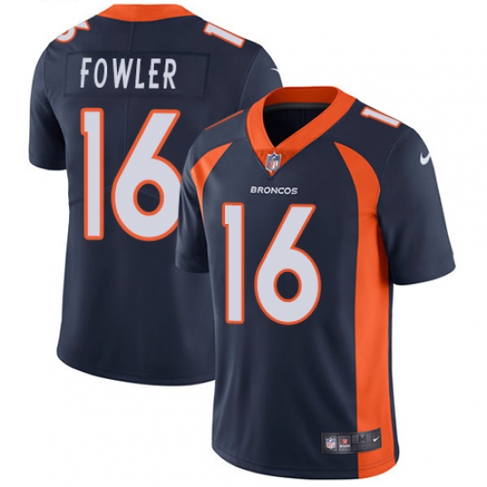 Men's Nike Denver Broncos 16 Bennie Fowler Navy Blue Alternate Vapor Untouchable Limited Player NFL Jersey