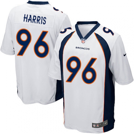 Men's Nike Denver Broncos 96 Shelby Harris Game White NFL Jersey