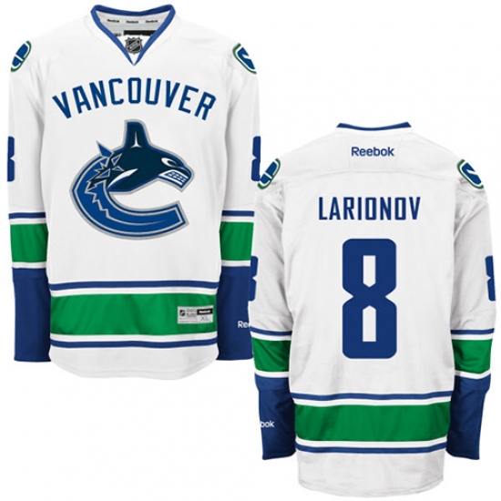 Women's Reebok Vancouver Canucks 8 Igor Larionov Authentic White Away NHL Jersey