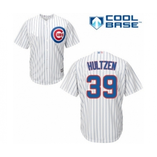 Youth Chicago Cubs 39 Danny Hultzen Authentic White Home Cool Base Baseball Player Jersey