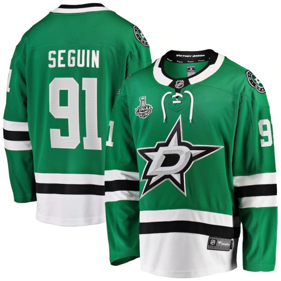 Men's Dallas Stars 91 Tyler Seguin Fanatics Branded Green 2020 Stanley Cup Final Bound Home Player Breakaway Jersey