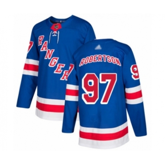 Men's New York Rangers 97 Matthew Robertson Authentic Royal Blue Home Hockey Jersey