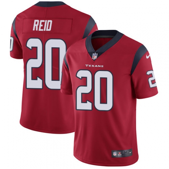 Men's Nike Houston Texans 20 Justin Reid Red Alternate Vapor Untouchable Limited Player NFL Jersey
