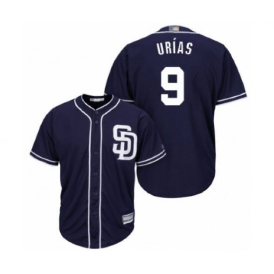 Youth San Diego Padres 9 Luis Urias Authentic Navy Blue Alternate 1 Cool Base Baseball Player Jersey