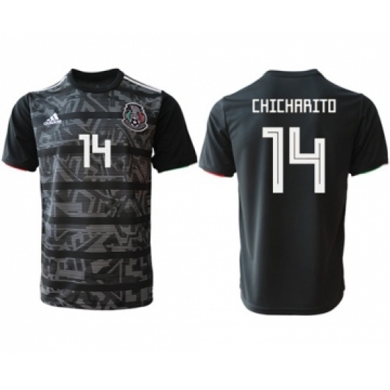 Mexico 14 Chicharito Black Soccer Country Jersey