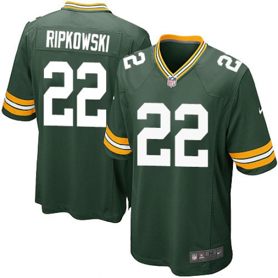 Men's Nike Green Bay Packers 22 Aaron Ripkowski Game Green Team Color NFL Jersey