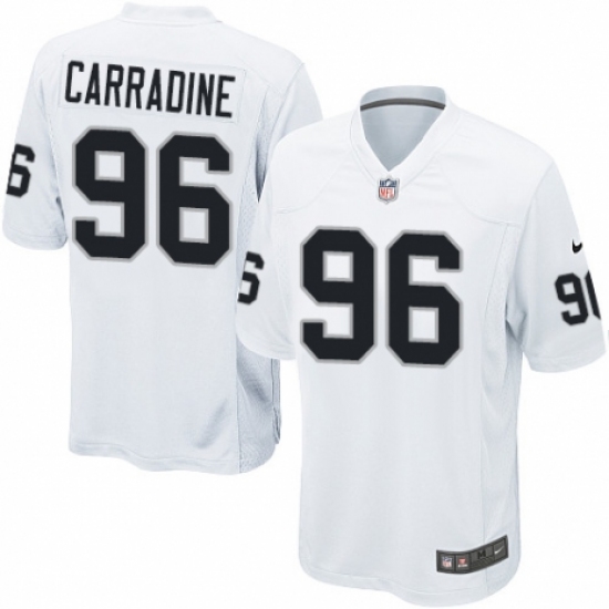 Men's Nike Oakland Raiders 96 Cornellius Carradine Game White NFL Jersey