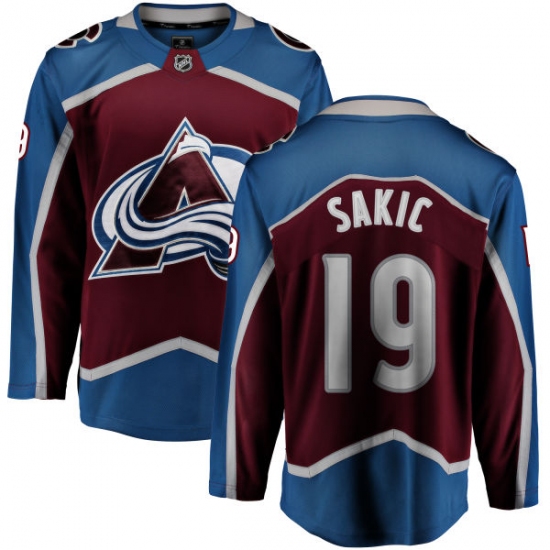 Youth Colorado Avalanche 19 Joe Sakic Fanatics Branded Maroon Home Breakaway NHL Jersey