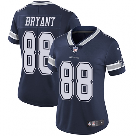 Women's Nike Dallas Cowboys 88 Dez Bryant Navy Blue Team Color Vapor Untouchable Limited Player NFL Jersey