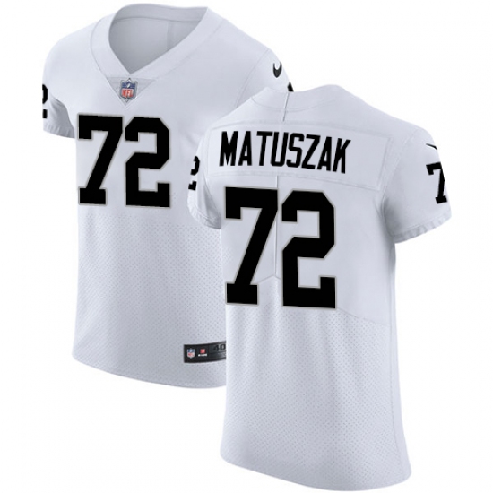 Men's Nike Oakland Raiders 72 John Matuszak White Vapor Untouchable Elite Player NFL Jersey