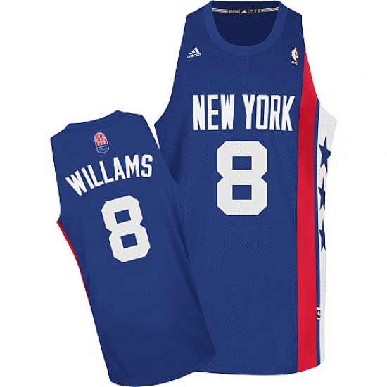 Nets 8 Deron Williams Blue ABA Hardwood Classic Stitched NBA Jersey