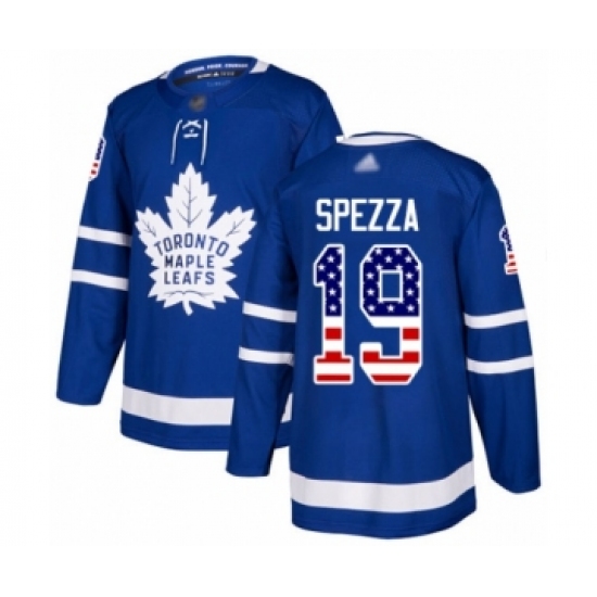 Men's Toronto Maple Leafs 19 Jason Spezza Authentic Royal Blue USA Flag Fashion Hockey Jersey