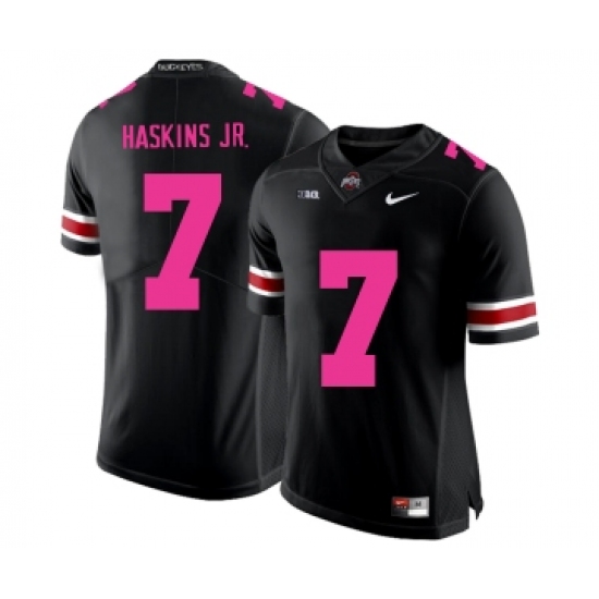 Ohio State Buckeyes 7 Dwayne Haskins Black 2018 Breast Cancer Awareness College Football Jersey