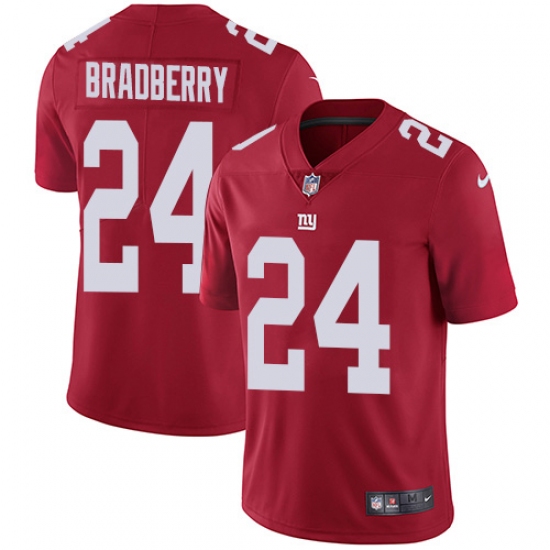 Youth New York Giants 24 James Bradberry Red Alternate Stitched Vapor Untouchable Limited Jersey