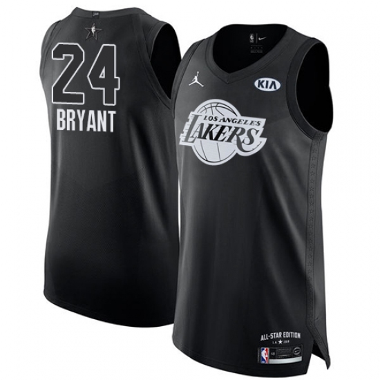 Men's Nike Los Angeles Lakers 24 Kobe Bryant Authentic Black 2018 All-Star Game NBA Jersey