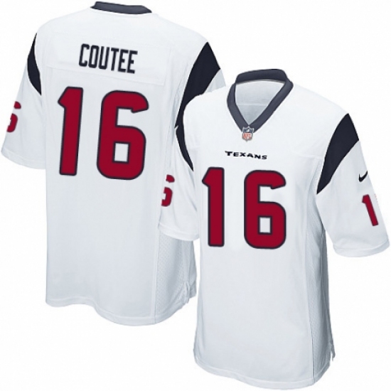 Men's Nike Houston Texans 16 Keke Coutee Game White NFL Jersey