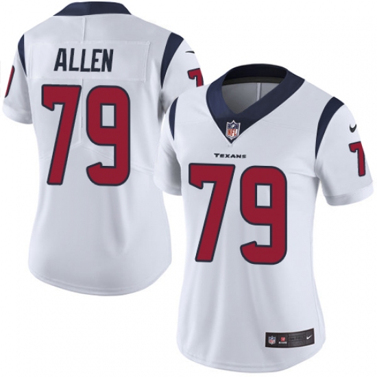 Women's Nike Houston Texans 79 Jeff Allen Elite White NFL Jersey