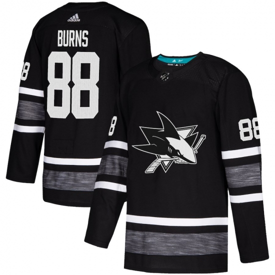 Men's Adidas San Jose Sharks 88 Brent Burns Black 2019 All-Star Game Parley Authentic Stitched NHL Jersey