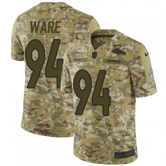 Men's Nike Denver Broncos 94 DeMarcus Ware Limited Camo 2018 Salute to Service NFL Jersey