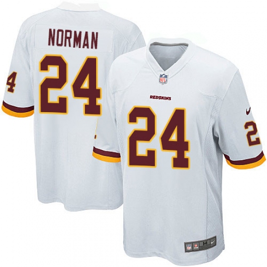 Men's Nike Washington Redskins 24 Josh Norman Game White NFL Jersey