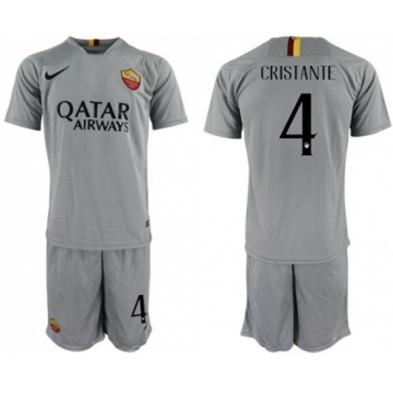 Roma 4 Cristante Away Soccer Club Jersey