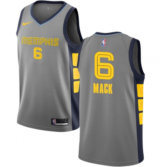 Women's Nike Memphis Grizzlies 6 Shelvin Mack Swingman Gray NBA Jersey - City Edition