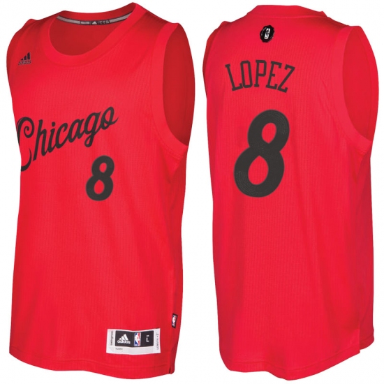 Men's Chicago Bulls 8 Robin Lopez Red 2016-2017 Christmas Day NBA Swingman Jersey