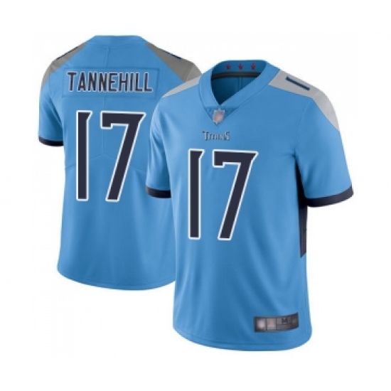 Men's Tennessee Titans 17 Ryan Tannehill Light Blue Alternate Vapor Untouchable Limited Player Football Jersey