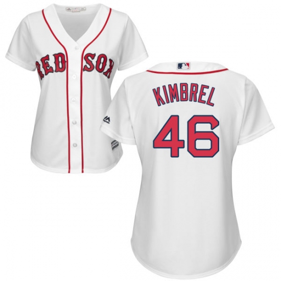 Women's Majestic Boston Red Sox 46 Craig Kimbrel Authentic White Home MLB Jersey