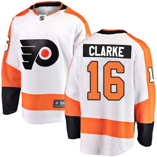 Youth Philadelphia Flyers 16 Bobby Clarke Fanatics Branded White Away Breakaway NHL Jersey