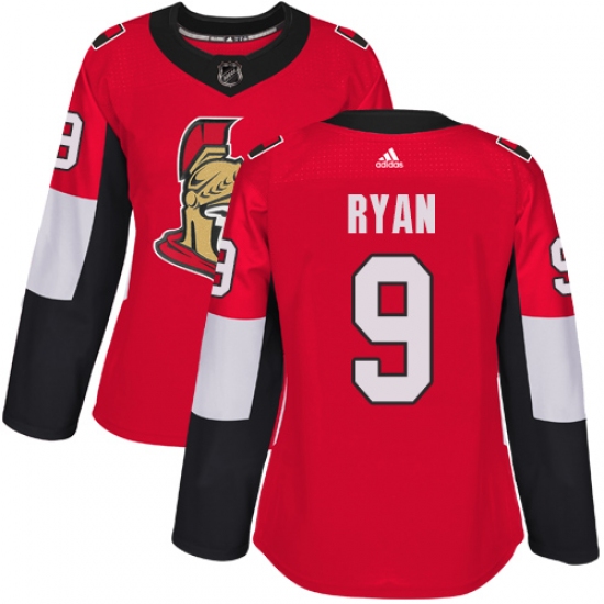 Women's Adidas Ottawa Senators 9 Bobby Ryan Authentic Red Home NHL Jersey