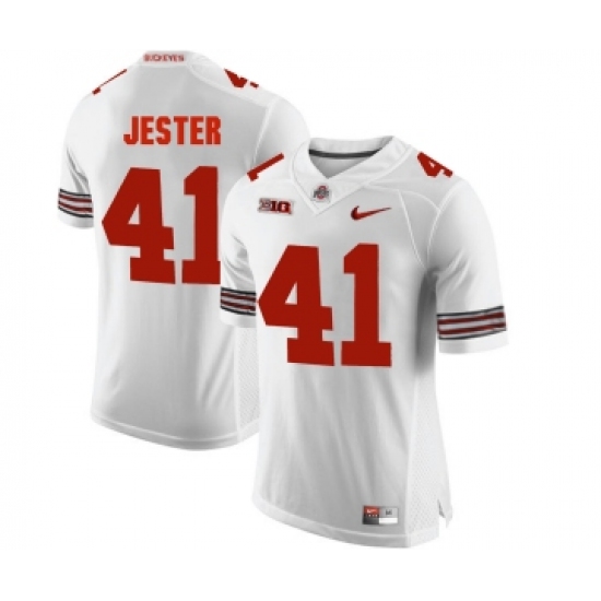 Ohio State Buckeyes 41 Hayden Jester White College Football Jersey