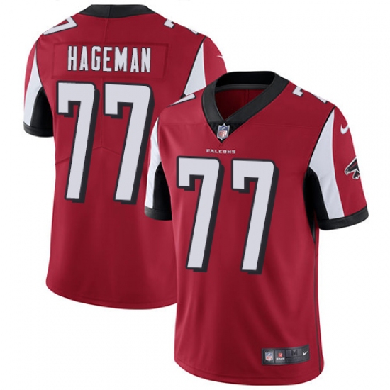 Men's Nike Atlanta Falcons 77 Ra'Shede Hageman Red Team Color Vapor Untouchable Limited Player NFL Jersey