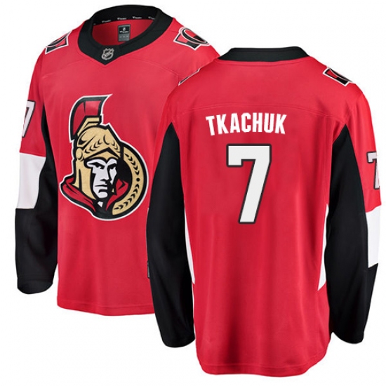 Youth Ottawa Senators 7 Brady Tkachuk Fanatics Branded Red Home Breakaway NHL Jersey