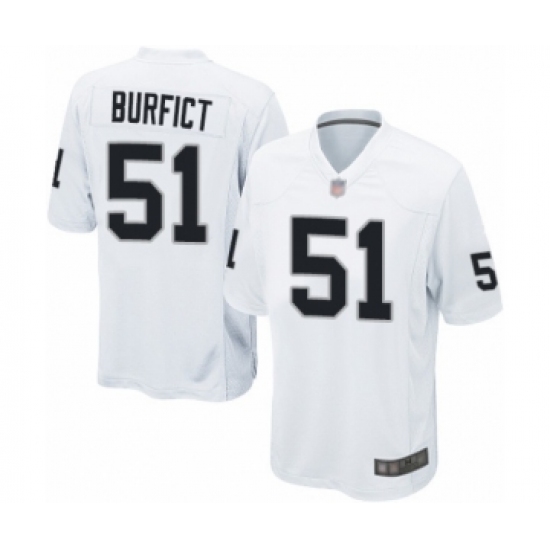 Men's Oakland Raiders 51 Vontaze Burfict Game White Football Jersey