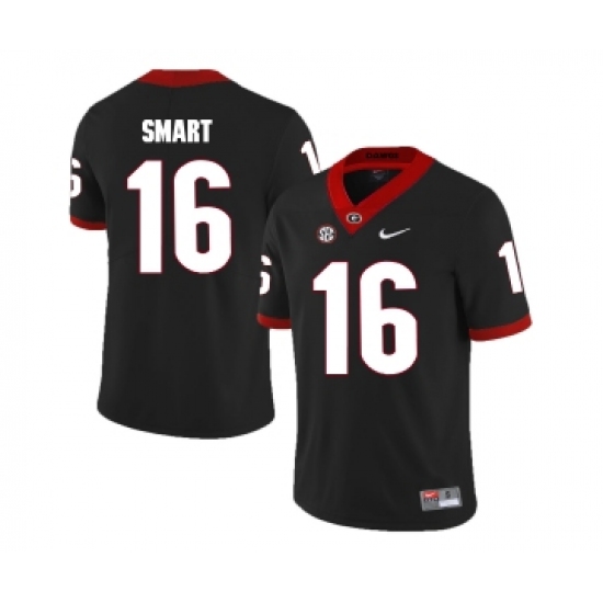 Georgia Bulldogs 16 Kirby Smart Black College Football Jersey