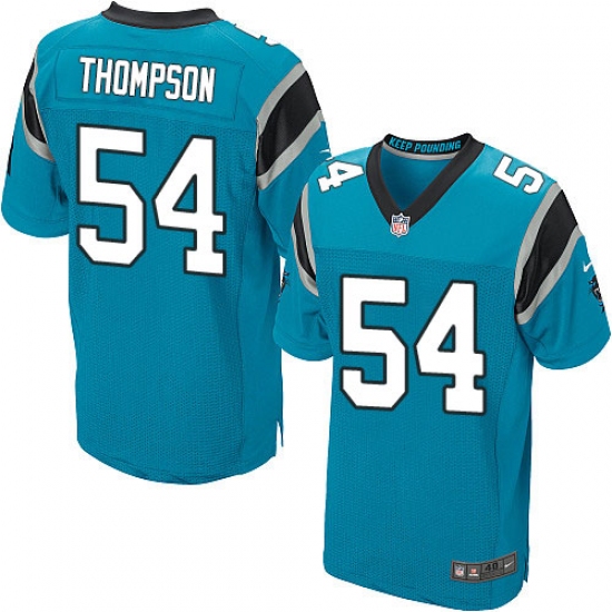 Men's Nike Carolina Panthers 54 Shaq Thompson Elite Blue Alternate NFL Jersey