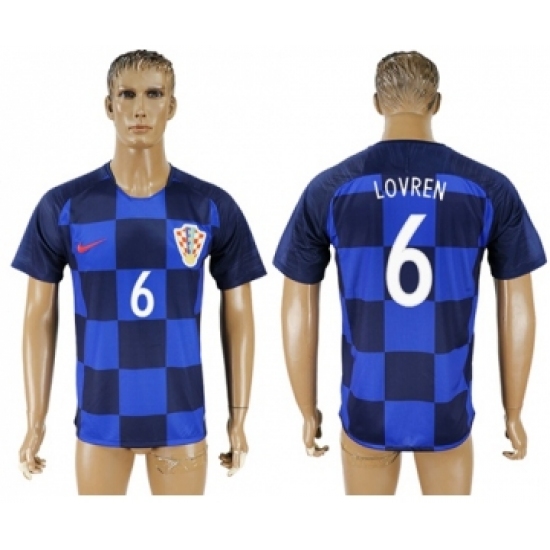 Croatia 6 Lovren Away Soccer Country Jersey