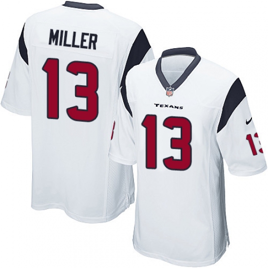 Men's Nike Houston Texans 13 Braxton Miller Game White NFL Jersey