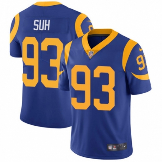 Men's Nike Los Angeles Rams 93 Ndamukong Suh Royal Blue Alternate Vapor Untouchable Limited Player NFL Jersey