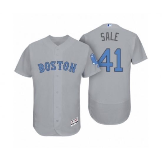 Men's Boston Red Sox 41 Chris Sale Gray 2017 Fathers Day Flex Base Jersey