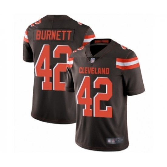 Men's Cleveland Browns 42 Morgan Burnett Brown Team Color Vapor Untouchable Limited Player Football Jersey