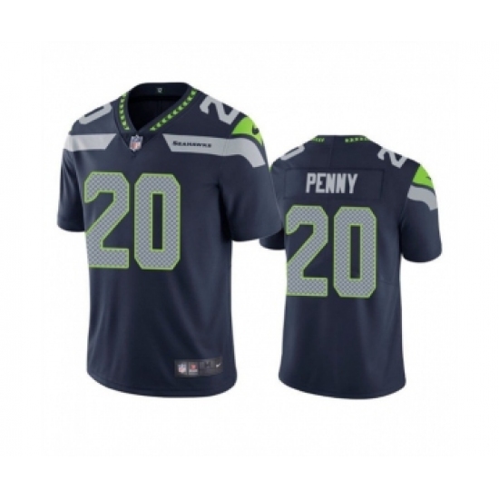 Men's Seattle Seahawks 20 Rashaad Penny Navy Vapor Untouchable Limited Stitched Jersey