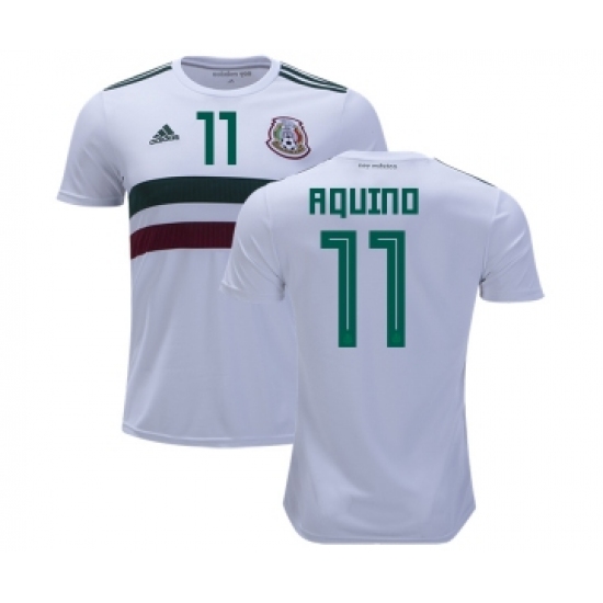 Mexico 11 Aquino Away Soccer Country Jersey