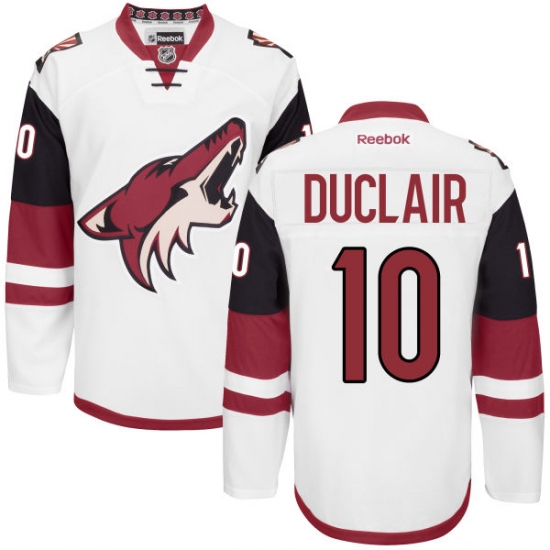 Men's Reebok Arizona Coyotes 10 Anthony Duclair Authentic White Away NHL Jersey