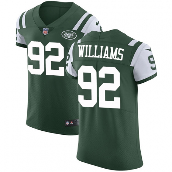 Men's Nike New York Jets 92 Leonard Williams Elite Green Team Color NFL Jersey