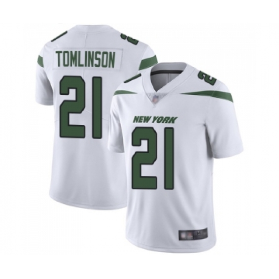 Men's New York Jets 21 LaDainian Tomlinson White Vapor Untouchable Limited Player Football Jersey